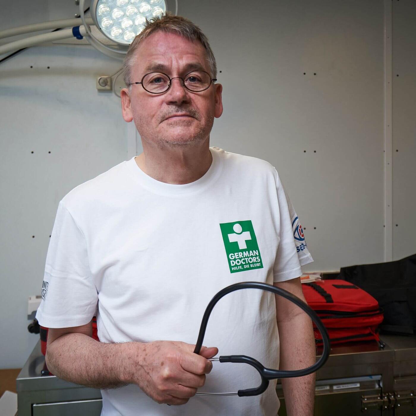 Stefan Mees im Einsatz für die German Doctors
